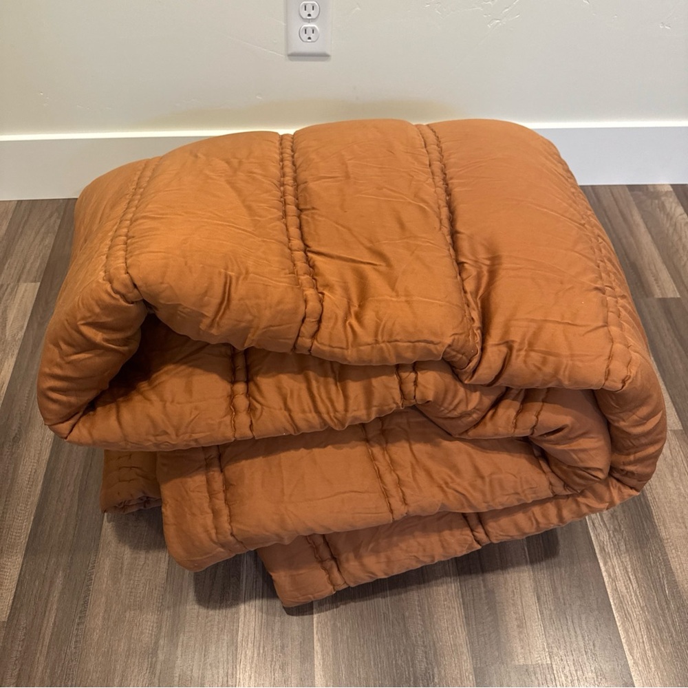 West Elm Silky TENCEL™ Plush Comforter King/Cal King Terracotta